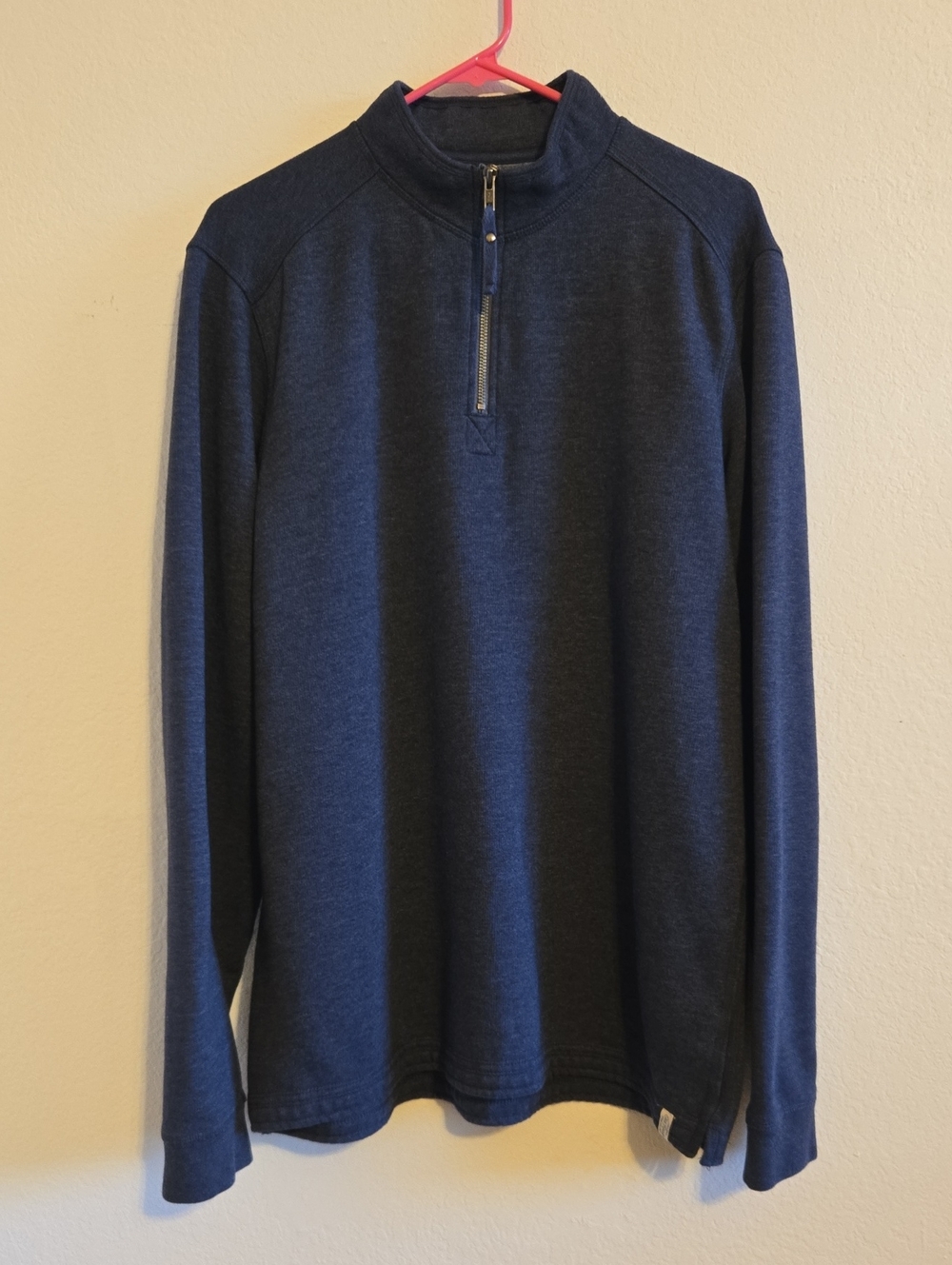 Old Ranch Half-Zip Sweatshirt Pullover in Heather Blue - Large